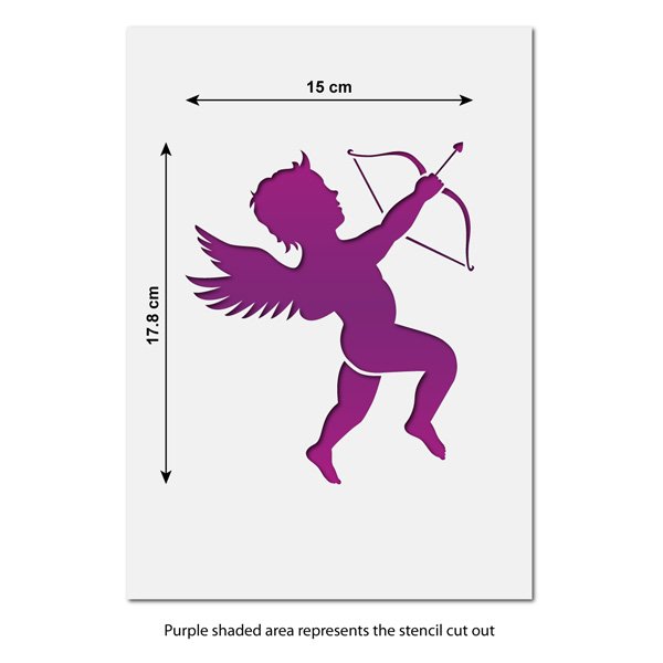 Cupid Stencil - Reusable Cupid Template - 15 x 17.8 cm | eBay